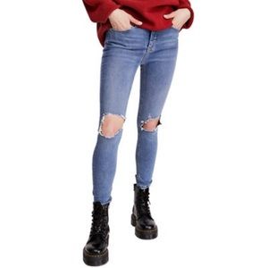 Free People Busted Knee Skinny Jeans NWOT